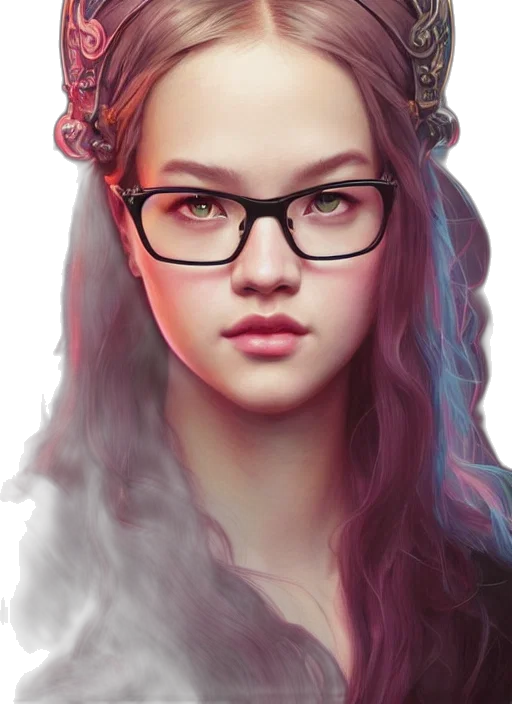 face, crown, hair, jewelry transparent PNG cut-out