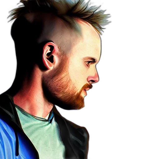 jacket, face, hair, staff transparent PNG cut-out