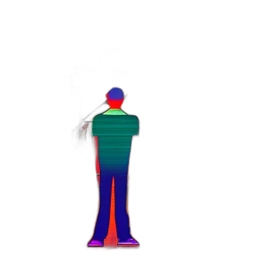 robot, staff, umbrella, hat transparent PNG cut-out