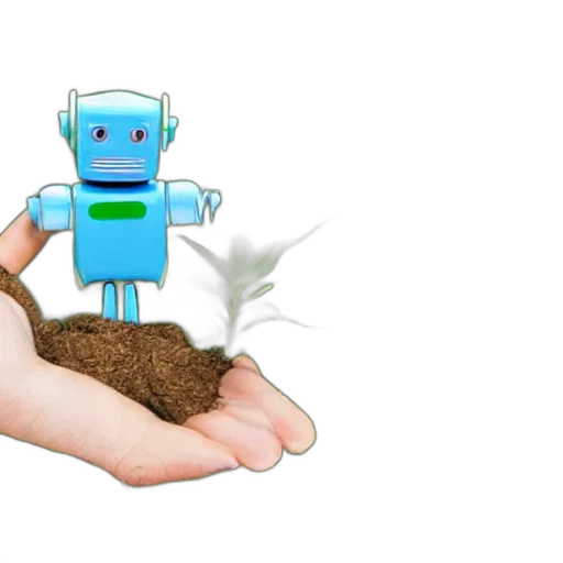 robot, 3d render, his, hands transparent PNG cut-out