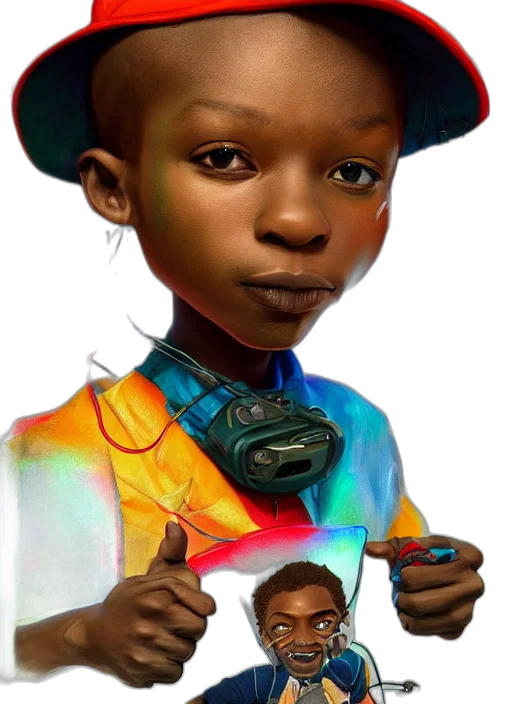 face, hat, robot, staff transparent PNG cut-out