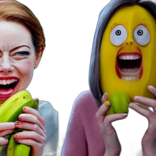 photorealistic, 3d render, banana, fruit transparent PNG cut-out