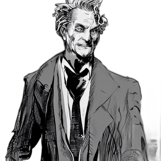 mask, face, jacket, comic book art transparent PNG cut-out