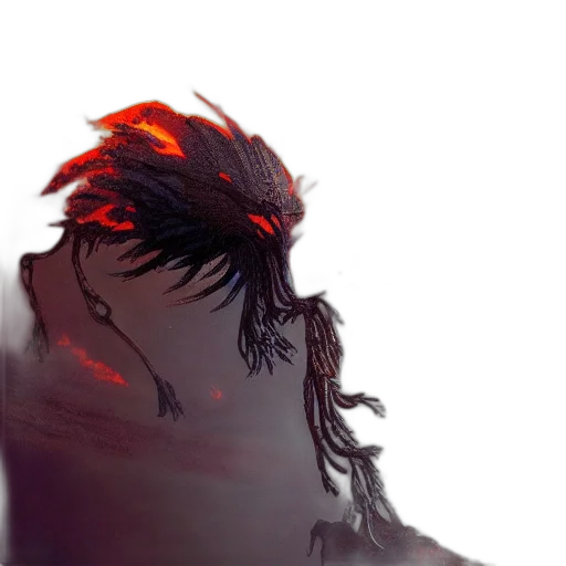 dragon, mask, creature, hair transparent PNG cut-out