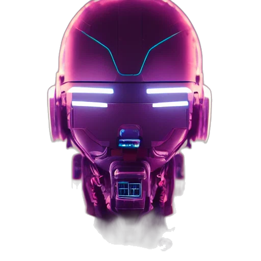 robot, mask, face, cyberpunk transparent PNG cut-out