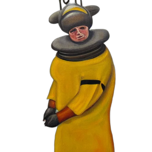 hat, staff, mask, dress transparent PNG cut-out