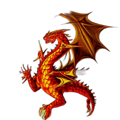 dragon, staff, fantasy art, pixel art transparent PNG cut-out