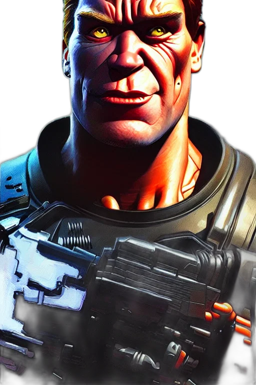 face, robot, weapon, staff transparent PNG cut-out