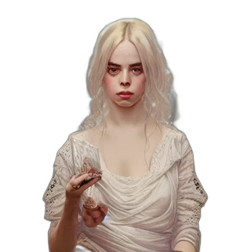 face, dress, staff, jewelry transparent PNG cut-out