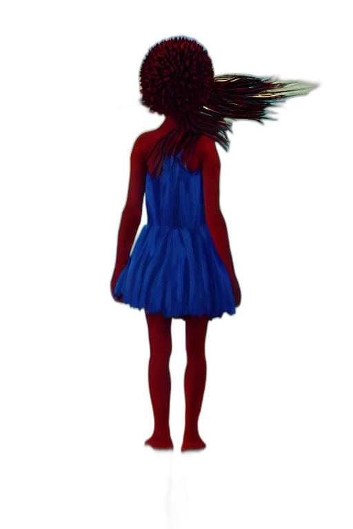 dress, hair, creature, mask transparent PNG cut-out
