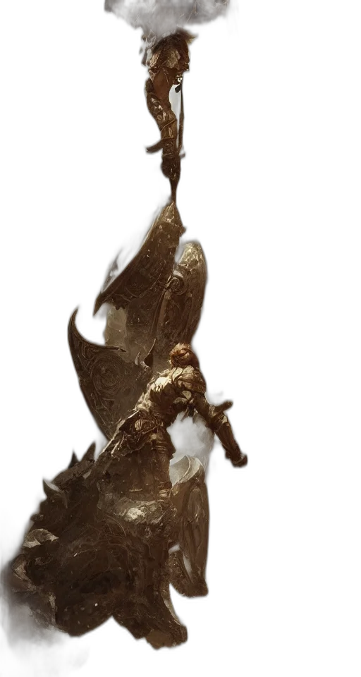 dragon, sword, staff, weapon transparent PNG cut-out