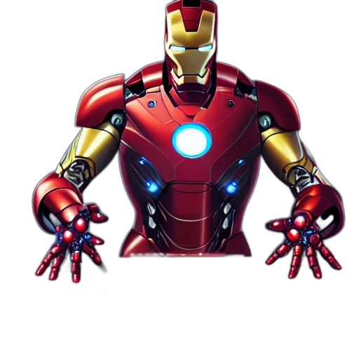 robot, weapon, staff, 3d render transparent PNG cut-out