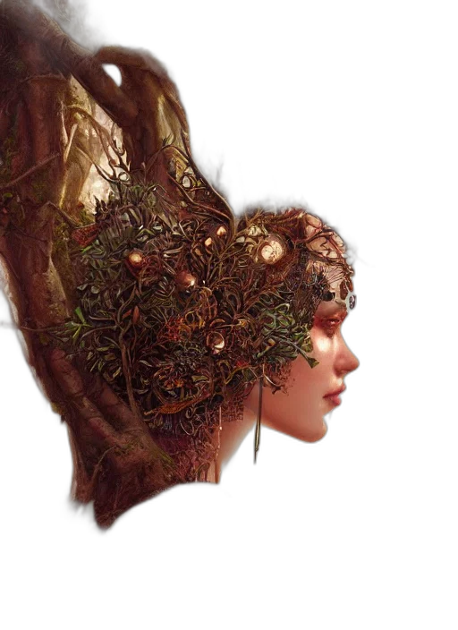 crown, mask, face, hair transparent PNG cut-out