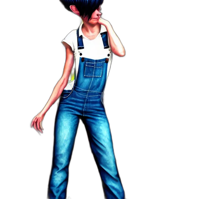 staff, dress, hat, hair transparent PNG cut-out