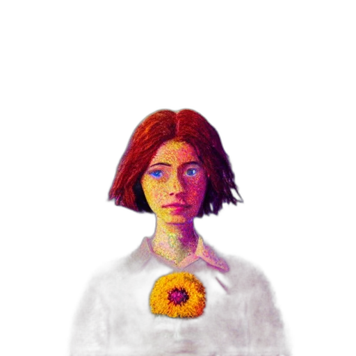 flower, face, dress, robot transparent PNG cut-out