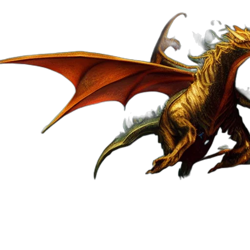 dragon, animal, creature, staff transparent PNG cut-out