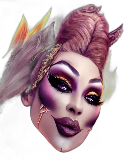 crown, mask, face, fantasy art transparent PNG cut-out