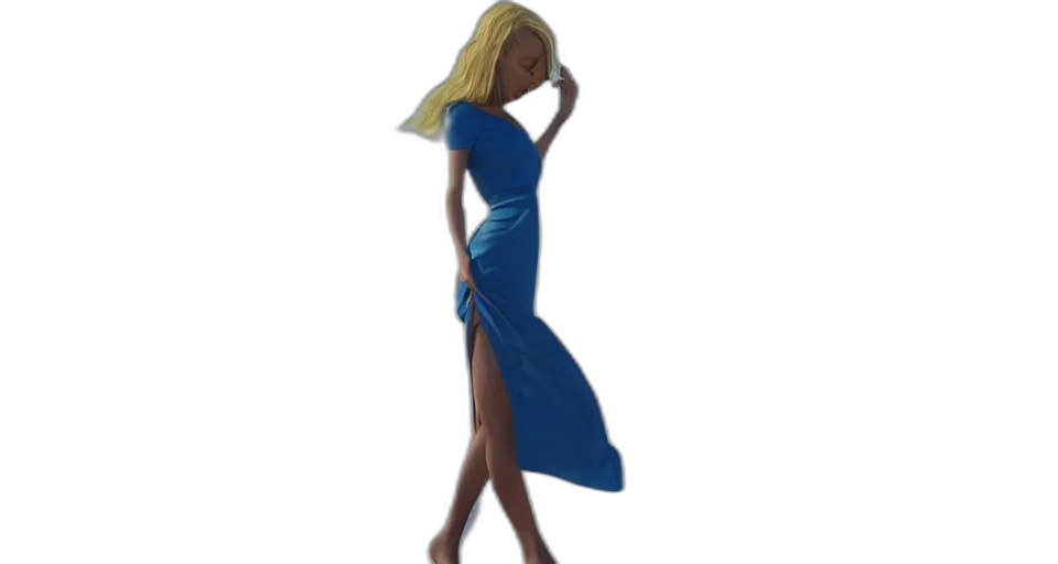 dress, jewelry, concept art, 3d render transparent PNG cut-out