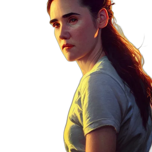 face, dress, hair, staff transparent PNG cut-out