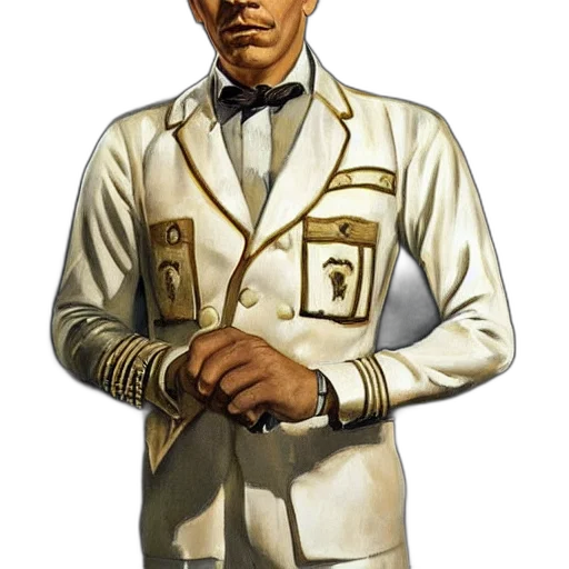 jacket, staff, face, comic book art transparent PNG cut-out