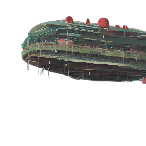 umbrella, building, hat, car transparent PNG cut-out