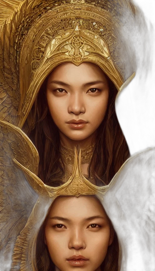face, crown, fantasy art, photorealistic transparent PNG cut-out