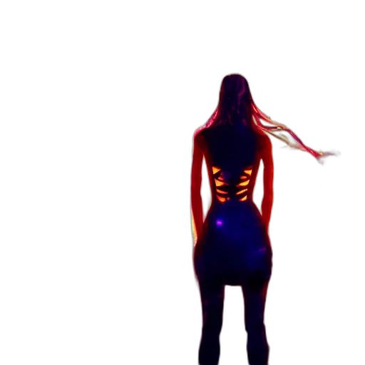 dress, jacket, hair, concept art transparent PNG cut-out
