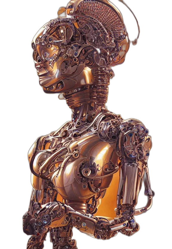 robot, jewelry, crown, concept art transparent PNG cut-out