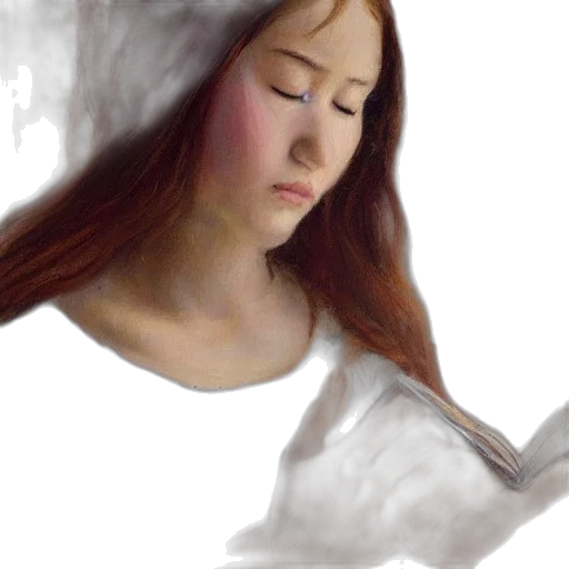 face, photorealistic, oil painting, fantasy art transparent PNG cut-out