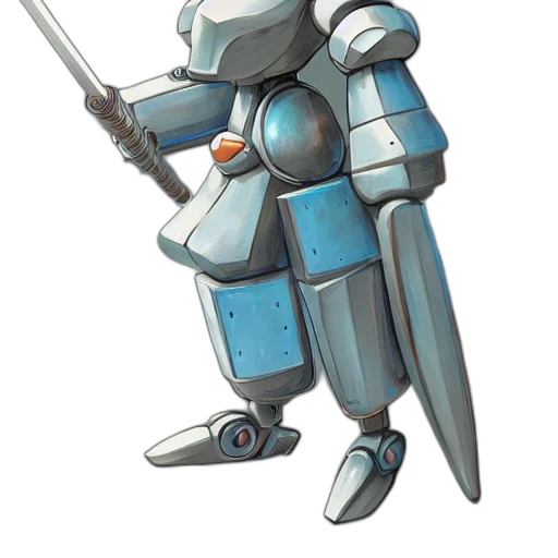 robot, sword, staff, weapon transparent PNG cut-out