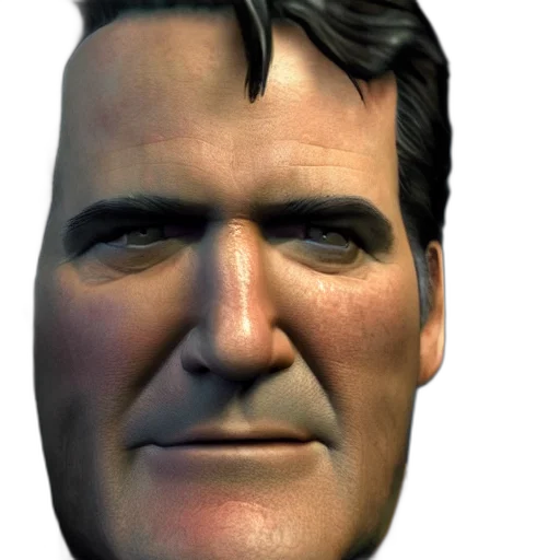 face, mask, creature, 3d render transparent PNG cut-out
