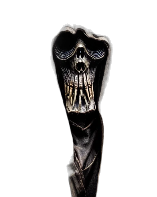 mask, shoes, staff, weapon transparent PNG cut-out