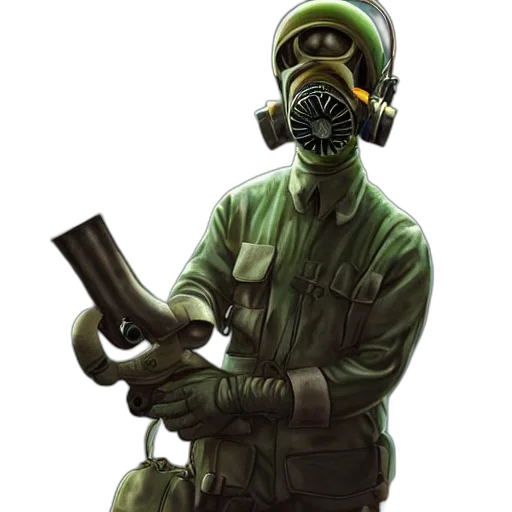 mask, weapon, staff, robot transparent PNG cut-out