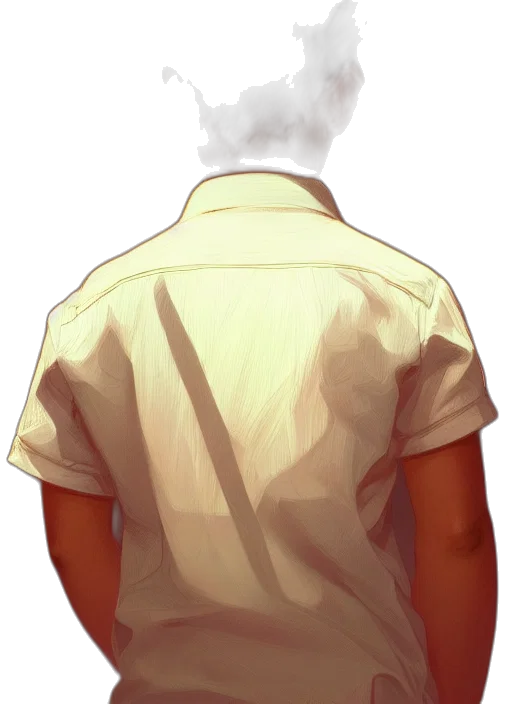 staff, jacket, face, dress transparent PNG cut-out