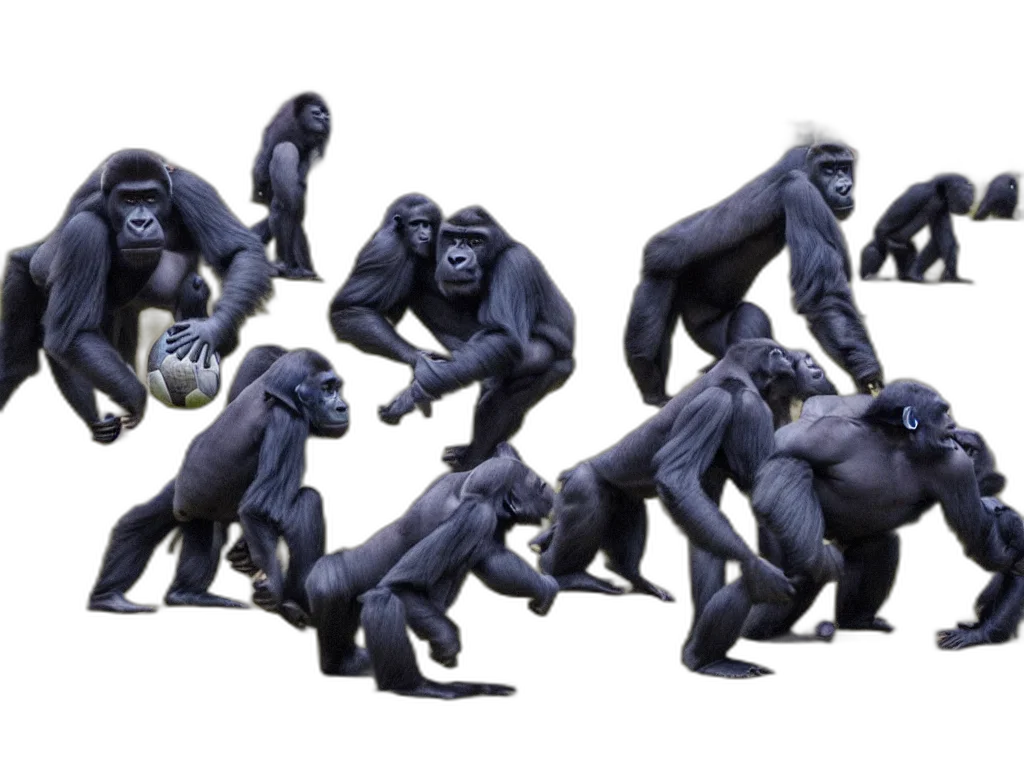 animal, concept art, 3d render, gorillas transparent PNG cut-out