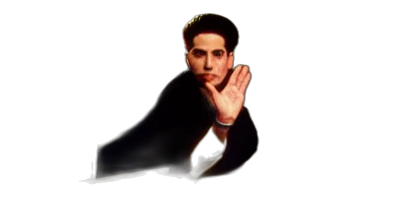jacket, hair, face, staff transparent PNG cut-out