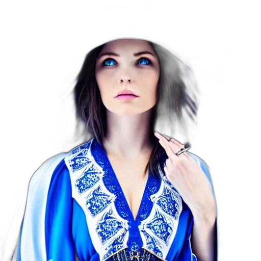 dress, jacket, face, hat transparent PNG cut-out