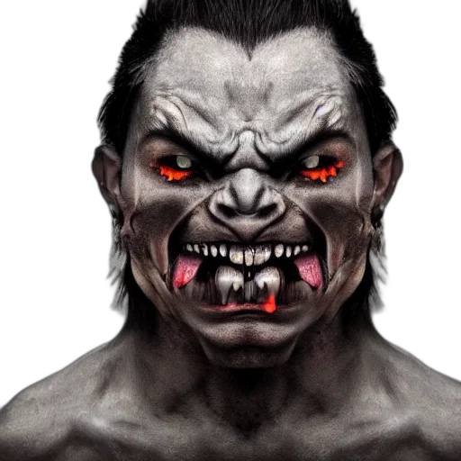 face, creature, mask, photorealistic transparent PNG cut-out