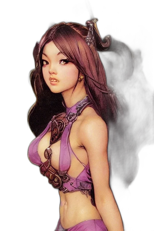 dress, staff, fantasy art, concept art transparent PNG cut-out