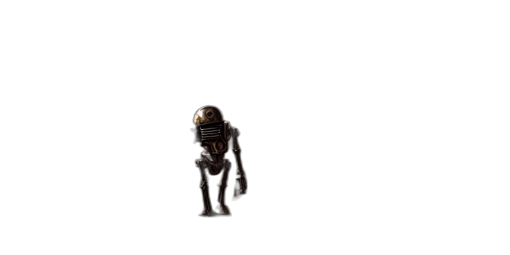 robot, creature, staff, animal transparent PNG cut-out