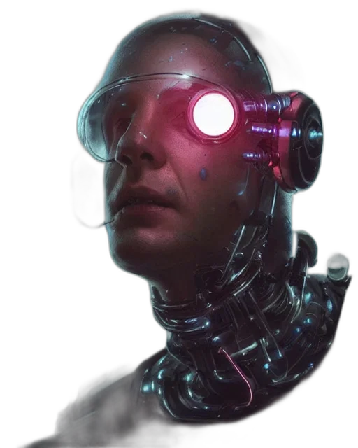 robot, face, mask, staff transparent PNG cut-out