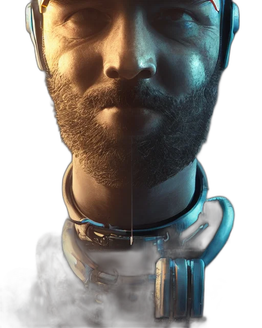 robot, face, mask, staff transparent PNG cut-out