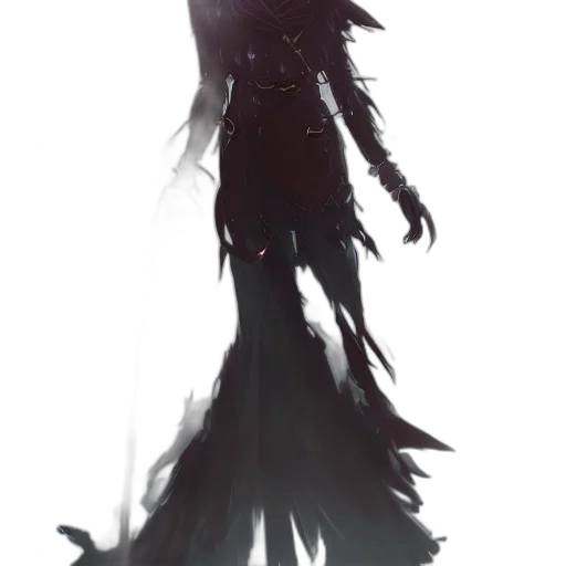 creature, dress, mask, staff transparent PNG cut-out