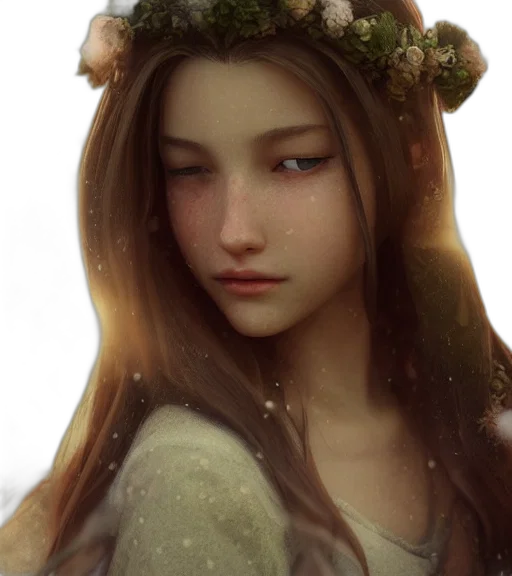 crown, face, jewelry, flower transparent PNG cut-out