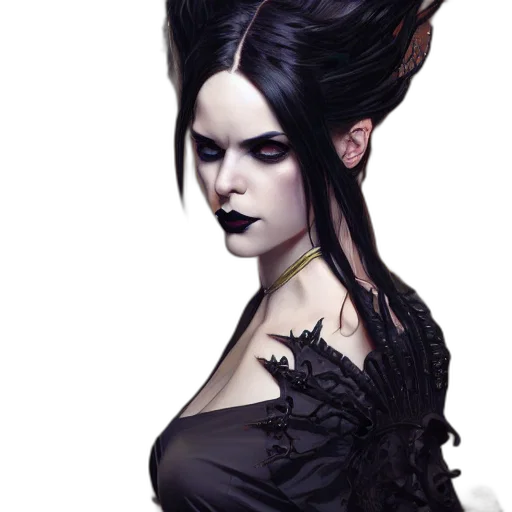 dress, crown, mask, hair transparent PNG cut-out