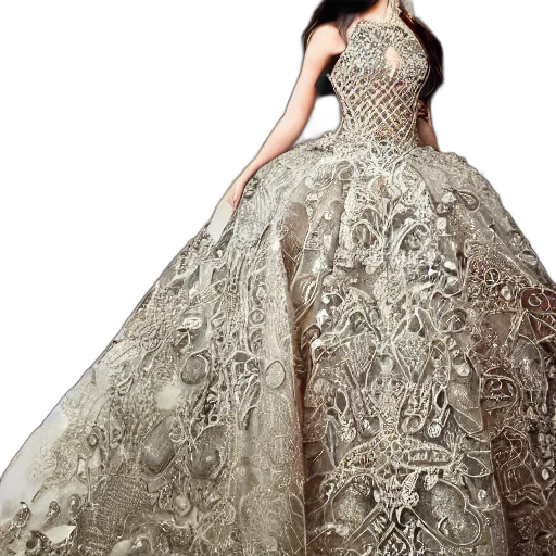 dress, photorealistic, 3d render, intricate transparent PNG cut-out