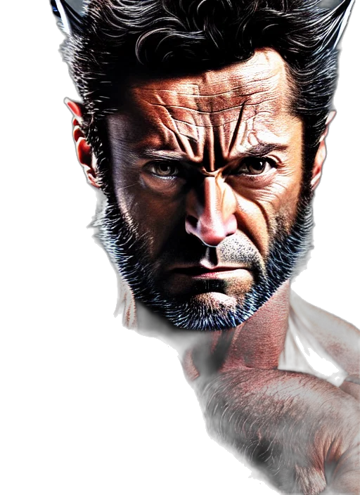 face, photorealistic, comic book art, 3d render transparent PNG cut-out