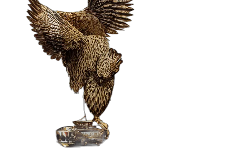 3d render, photorealistic, trophy, flying transparent PNG cut-out