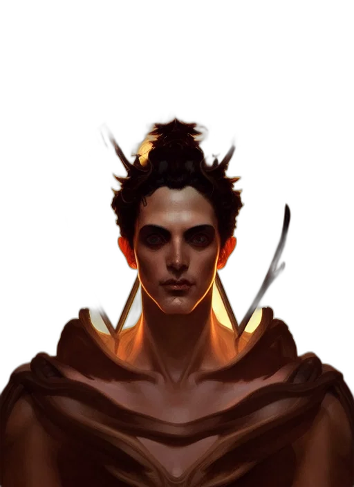 face, staff, mask, creature transparent PNG cut-out