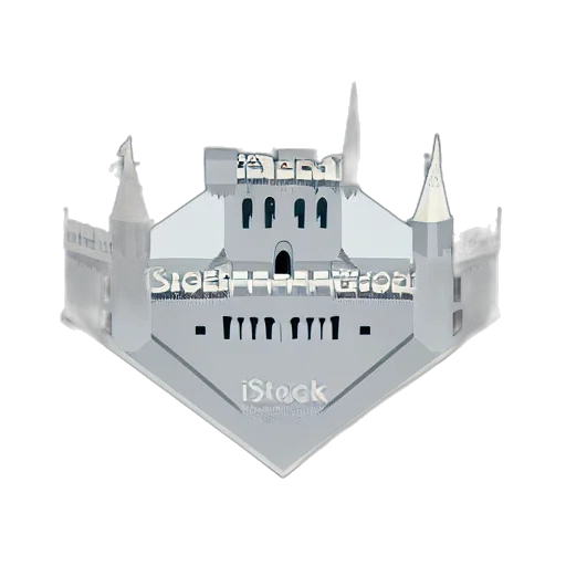 crown, building, 3d render, concept art transparent PNG cut-out